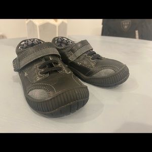 Kids Black Leather Shoes